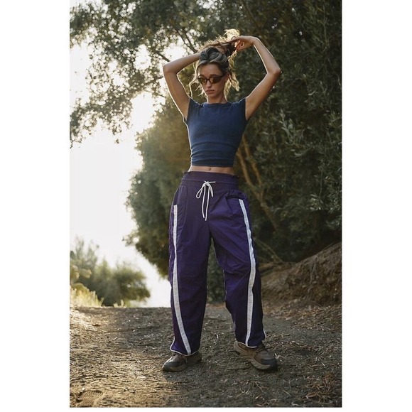 Free People Pants - Free People FP Movement Women's Medium Dark Amethyst Wayside Jogger Pants NEW